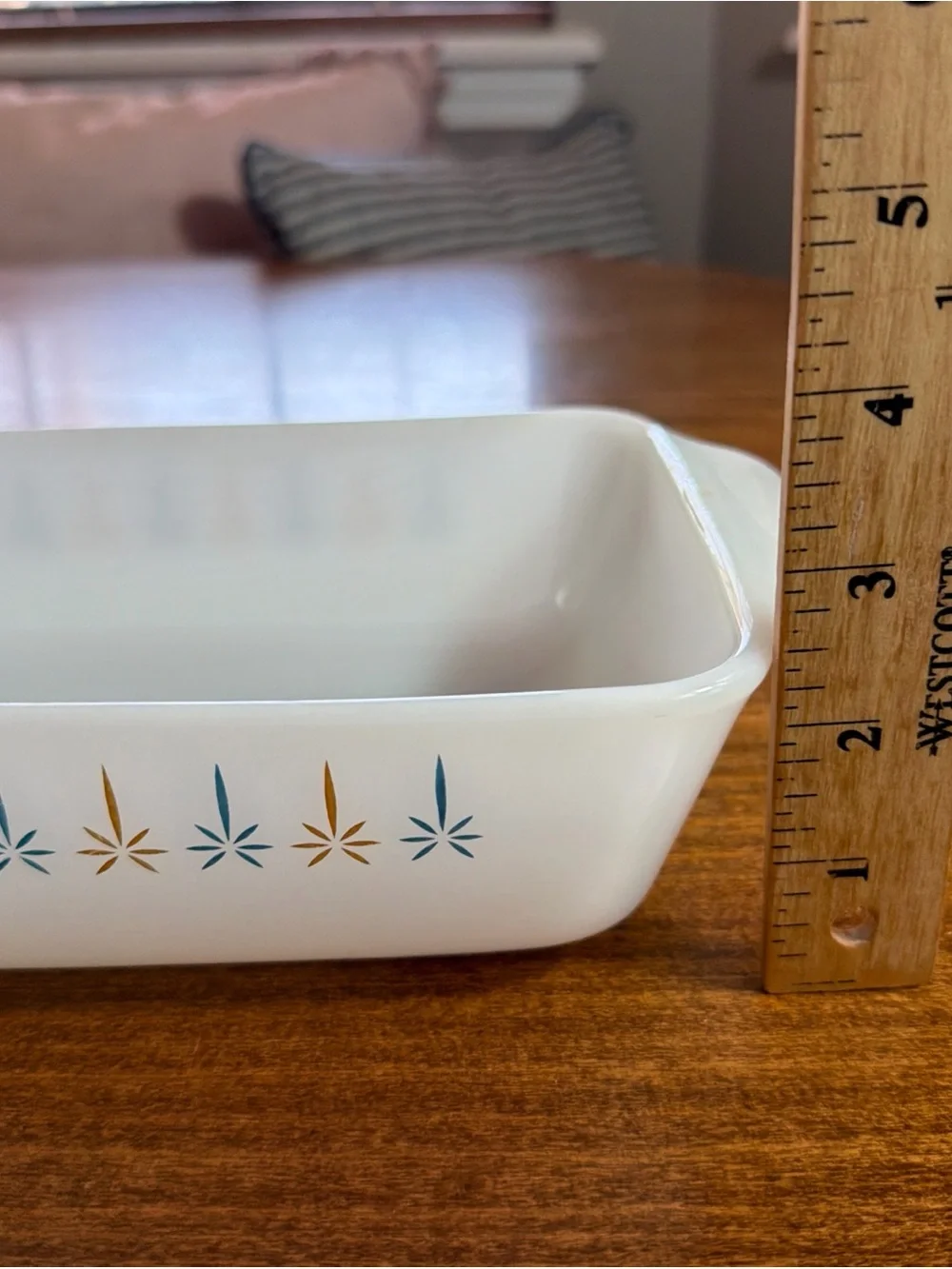 Anchor Hocking Fire King Loaf Pan  Candle Glow Atomic